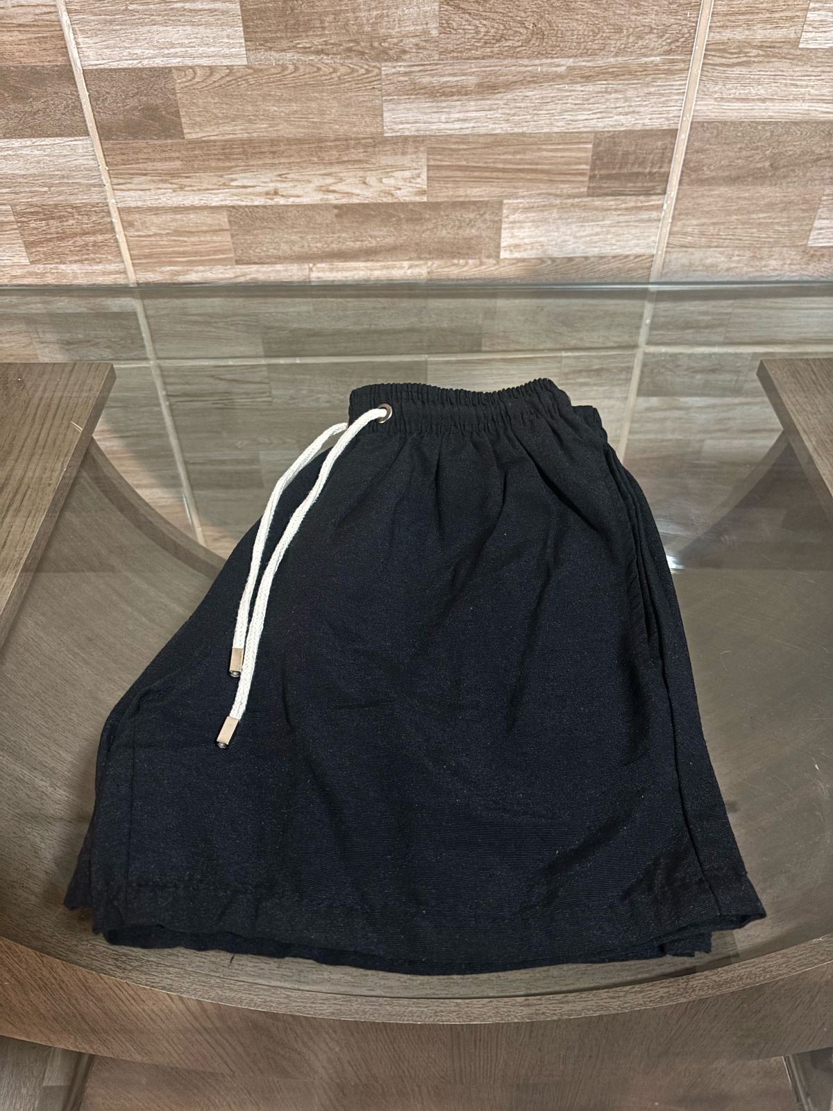 Bermuda de linho gold pret